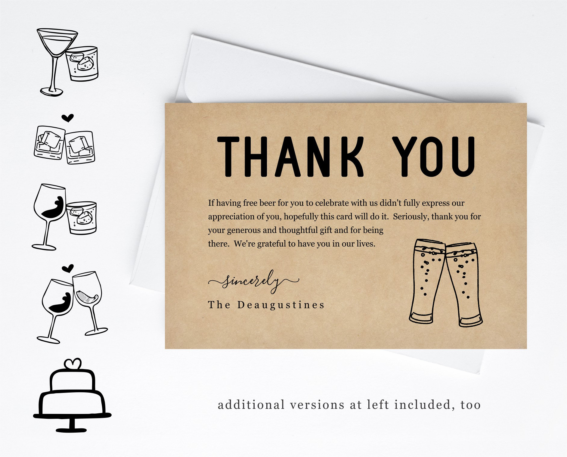 Funny Thank You Card Template, Printable Editable Personalized pertaining to Funny Thank You Cards Printable