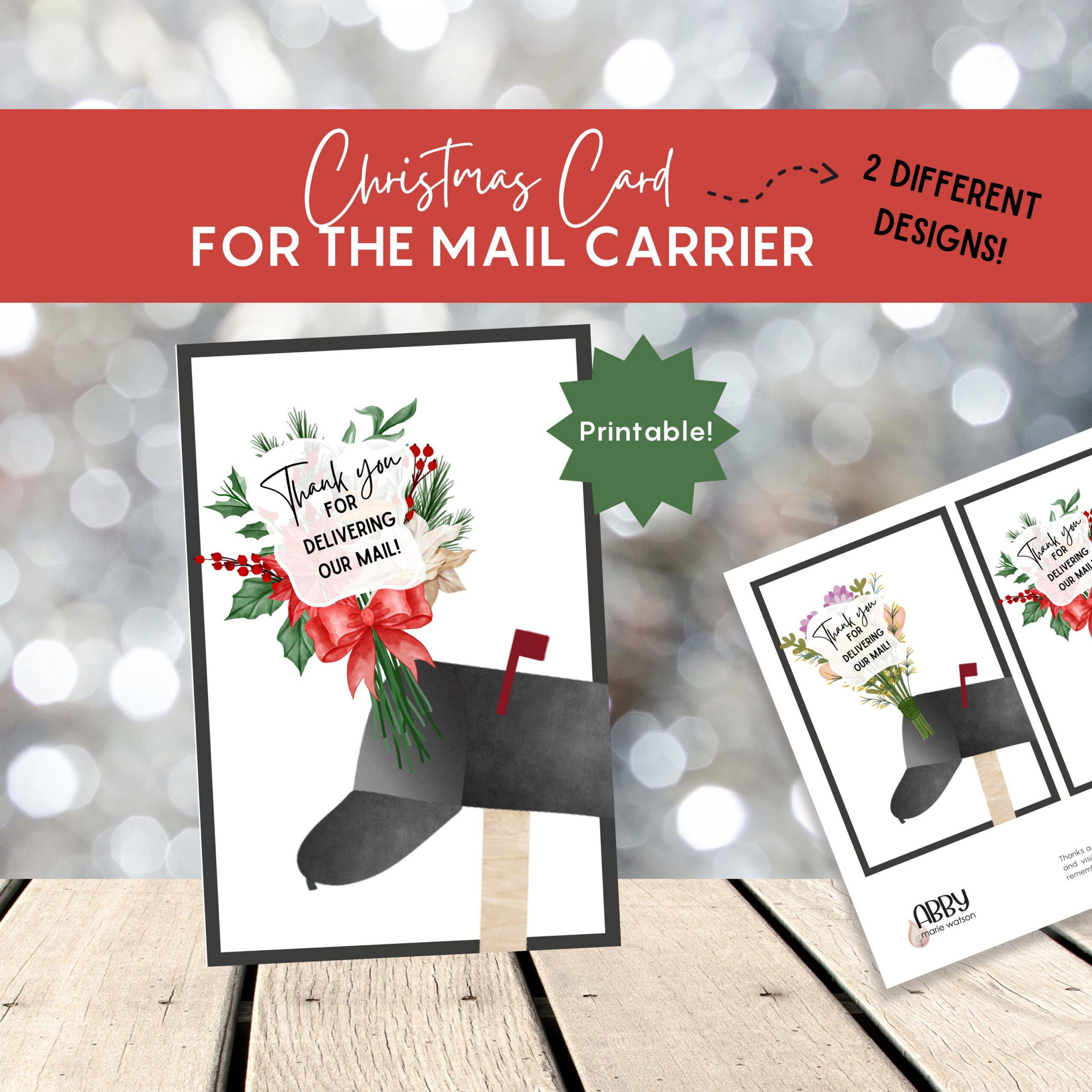 Happy Holidays From Postal Worker - Etsy with regard to Free Printable Christmas Card For Mail Carrier