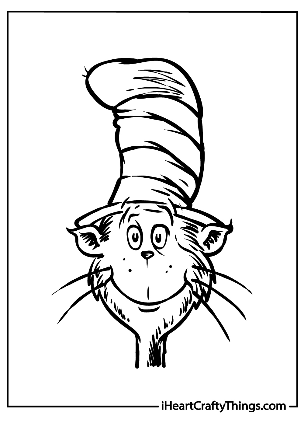 Hat Coloring Pages Cat In The Hat Black Doctor Seuss Cat Free regarding The Cat in the Hat Free Printables