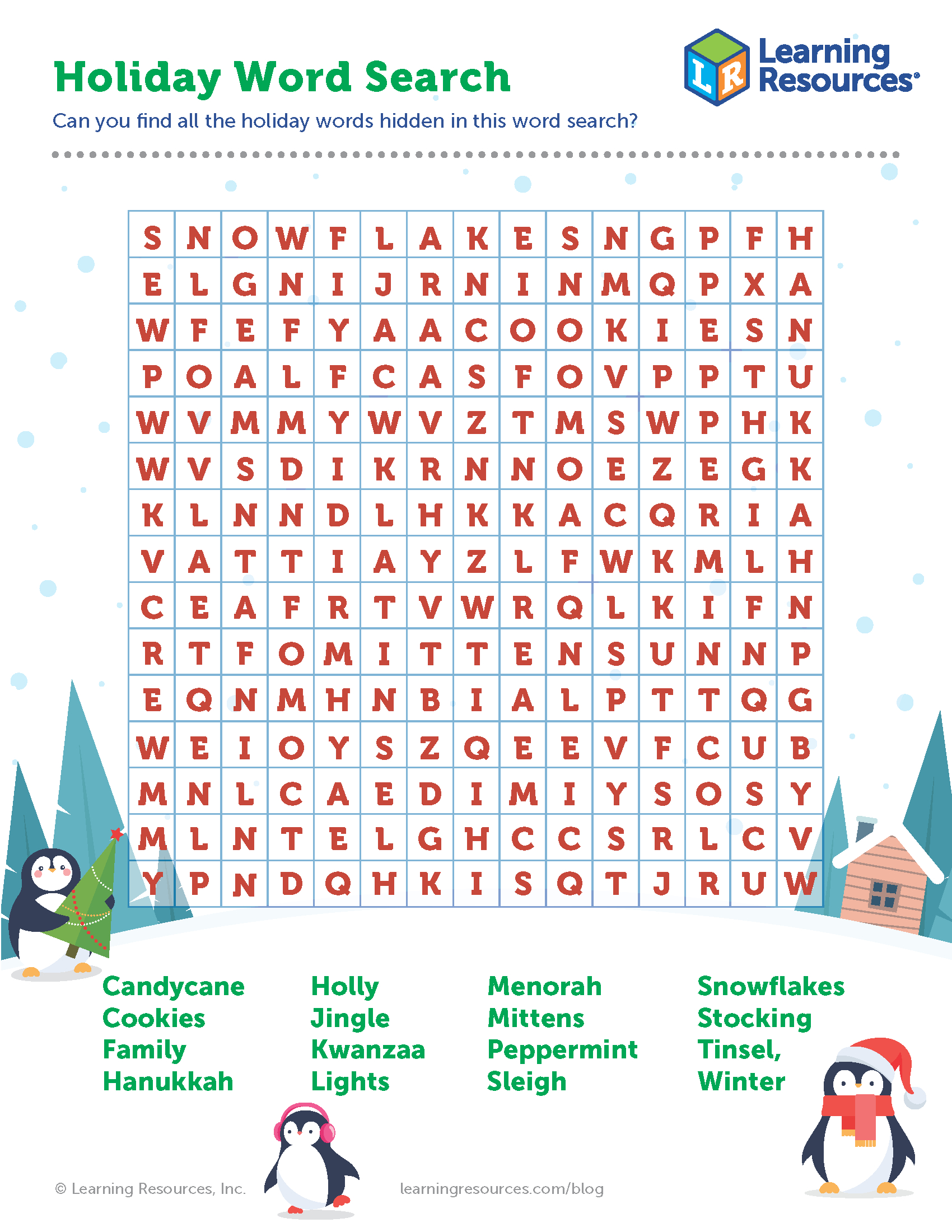 Holiday Word Search Printable | Learning Resources with regard to Holidays Word Search Printable