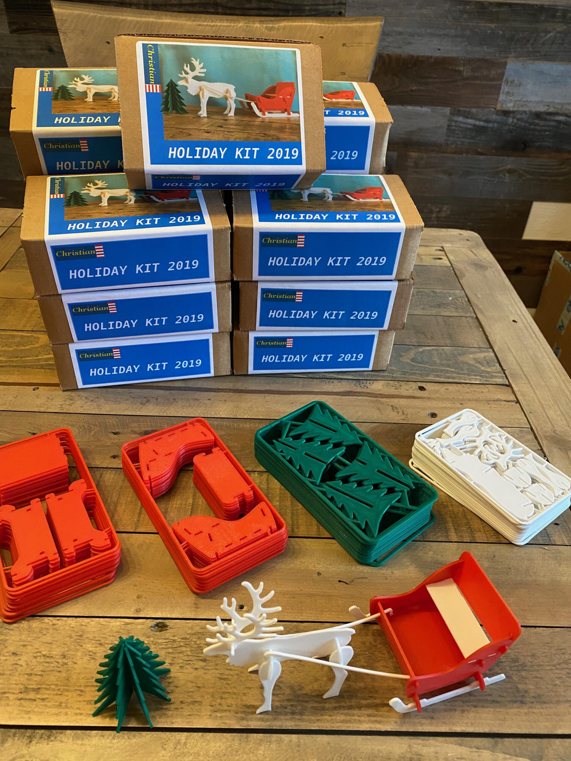 I Made Model Kits To Give Out Instead Of Christmas Cards : R in 3D Printable Christmas Card