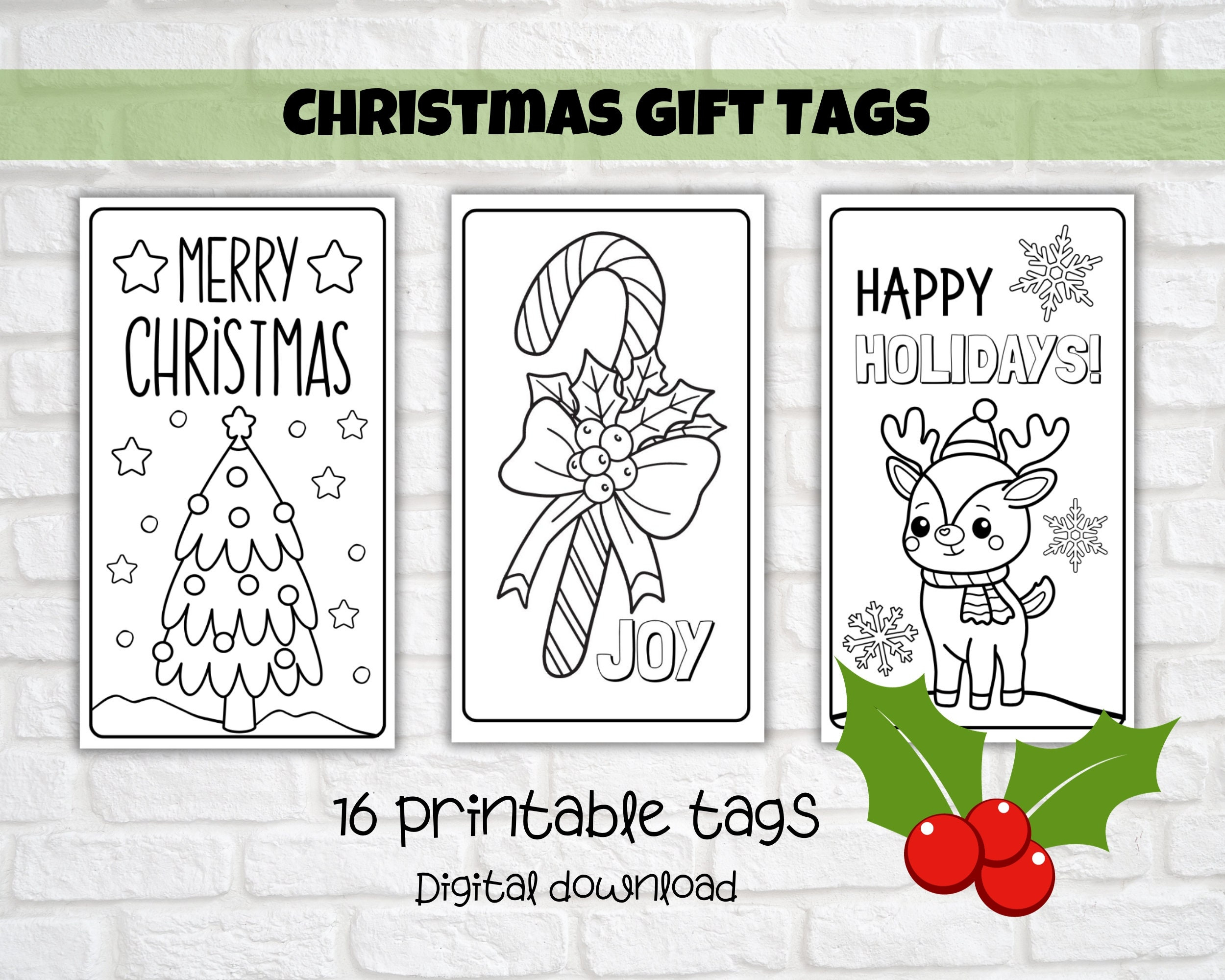 Kids Printable Christmas Tags To Colour, Sunday School Activity with regard to Printable Christmas Tags To Color
