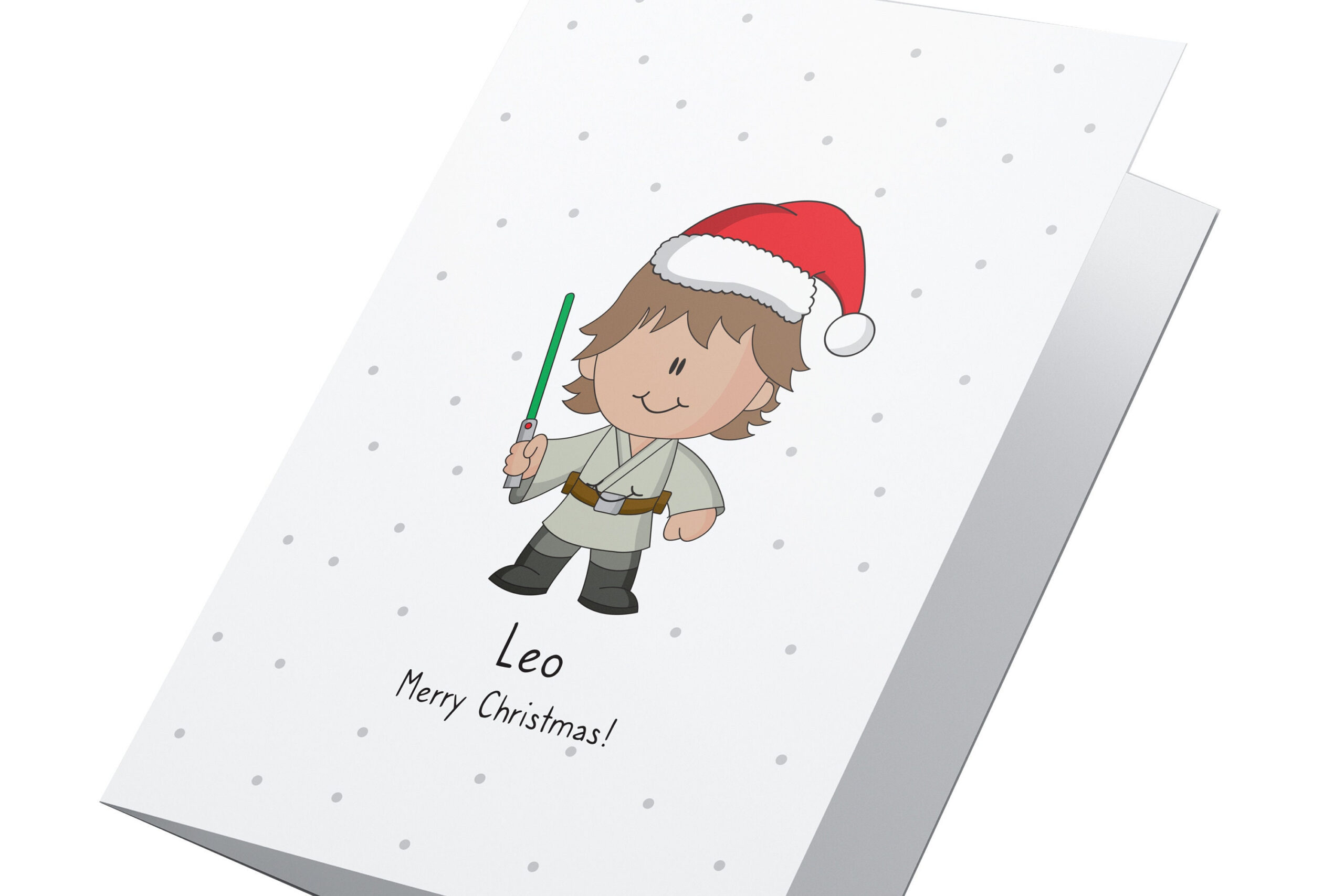 Luke Skywalker Personalisierte Star Wars Weihnachtskarte, Star throughout Star Wars Printable Christmas Card