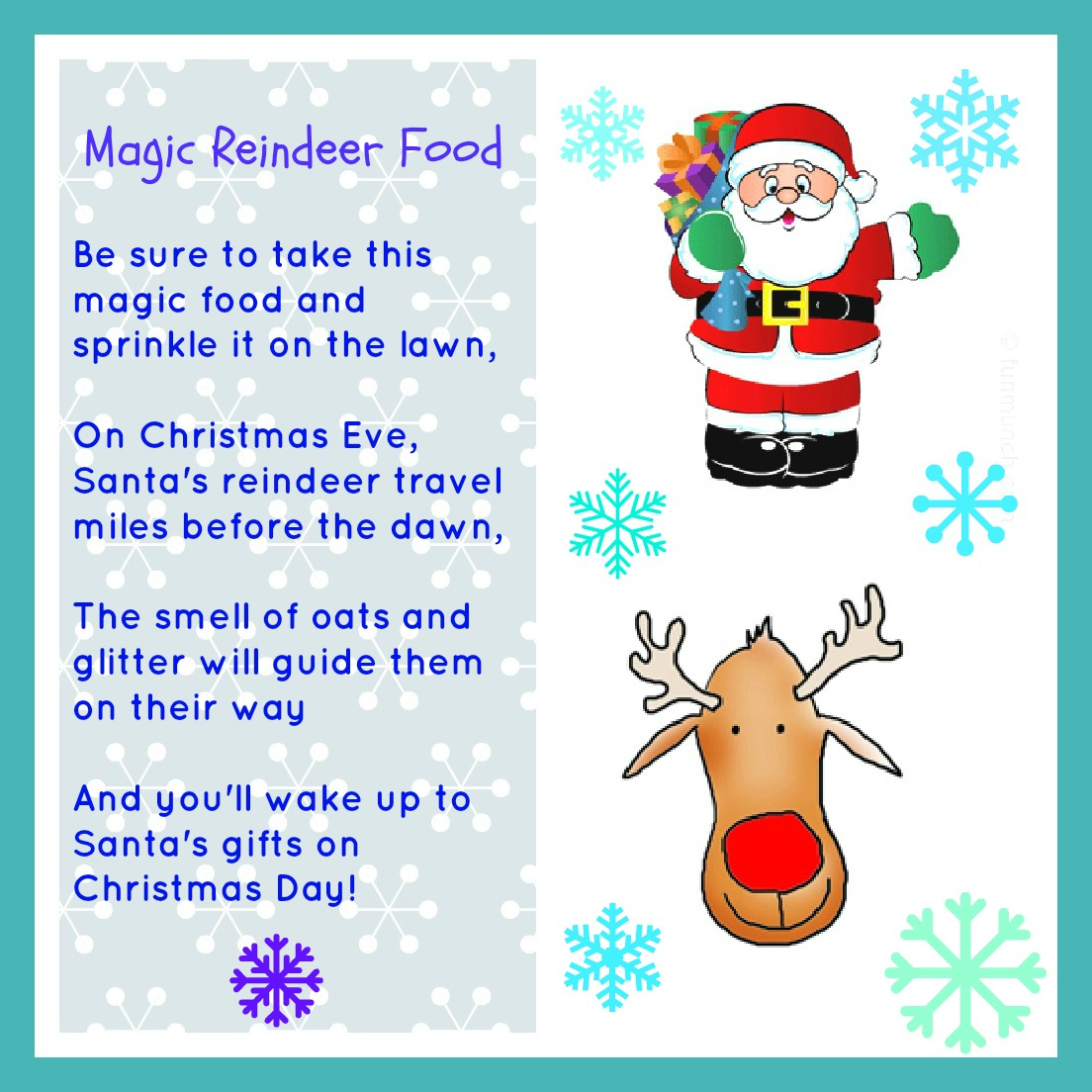 Magic Reindeer Food Free Printable regarding Magic Reindeer Food Printable Free Download