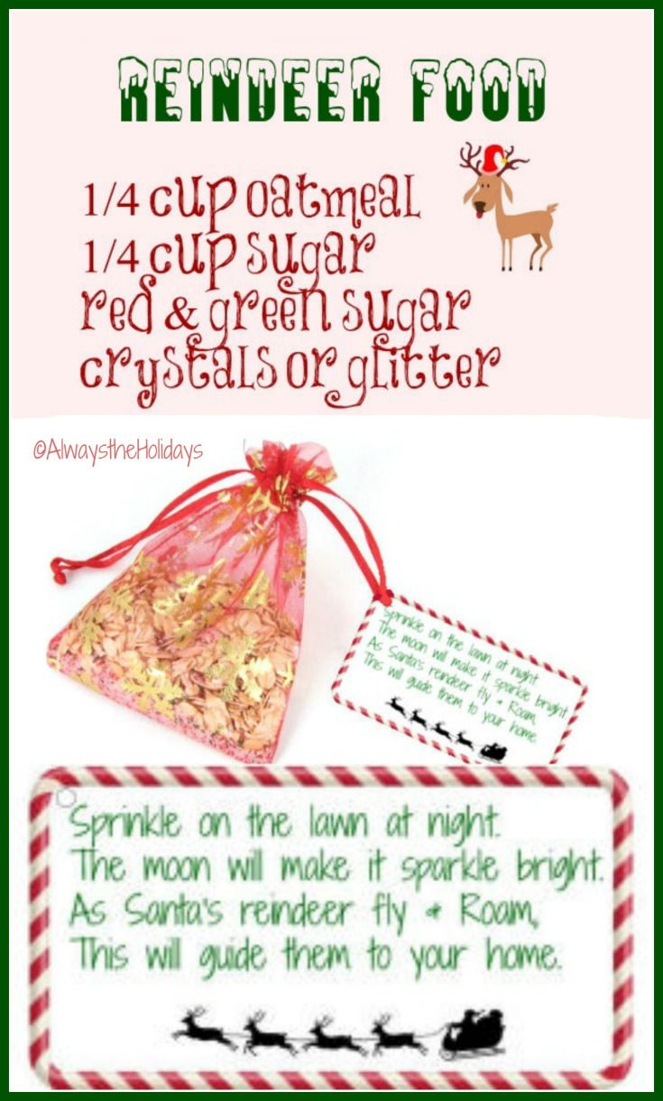 Magic Reindeer Food With Free Printable Label - Fun Reindeer Snack throughout Pinterest Reindeer Food Printable
