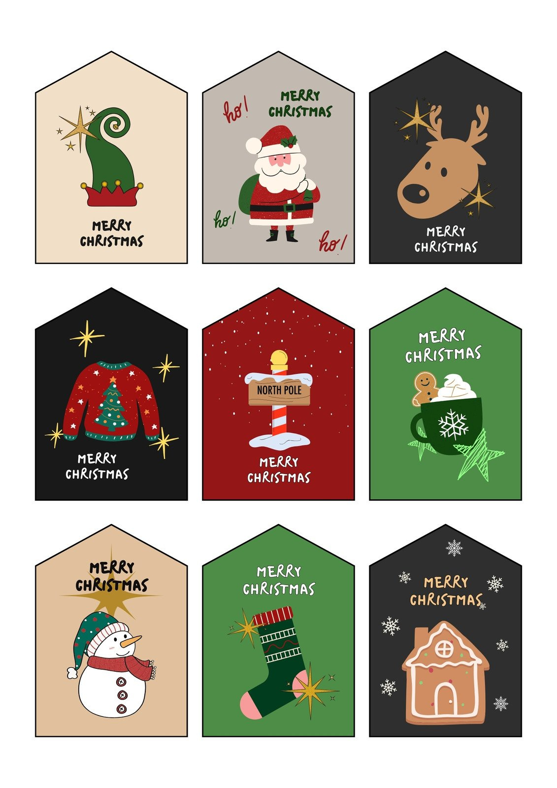 Page 4 - Free And Customizable Holiday Gift Tag Templates | Canva inside Cute Printable Christmas Tags