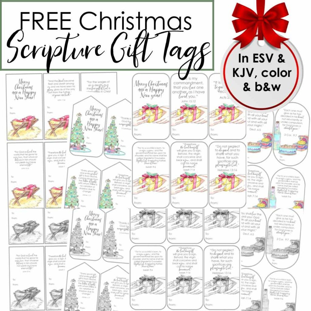 Printable Christmas Gift Tags With Scripture with regard to Religious Christmas Gift Tags Printable