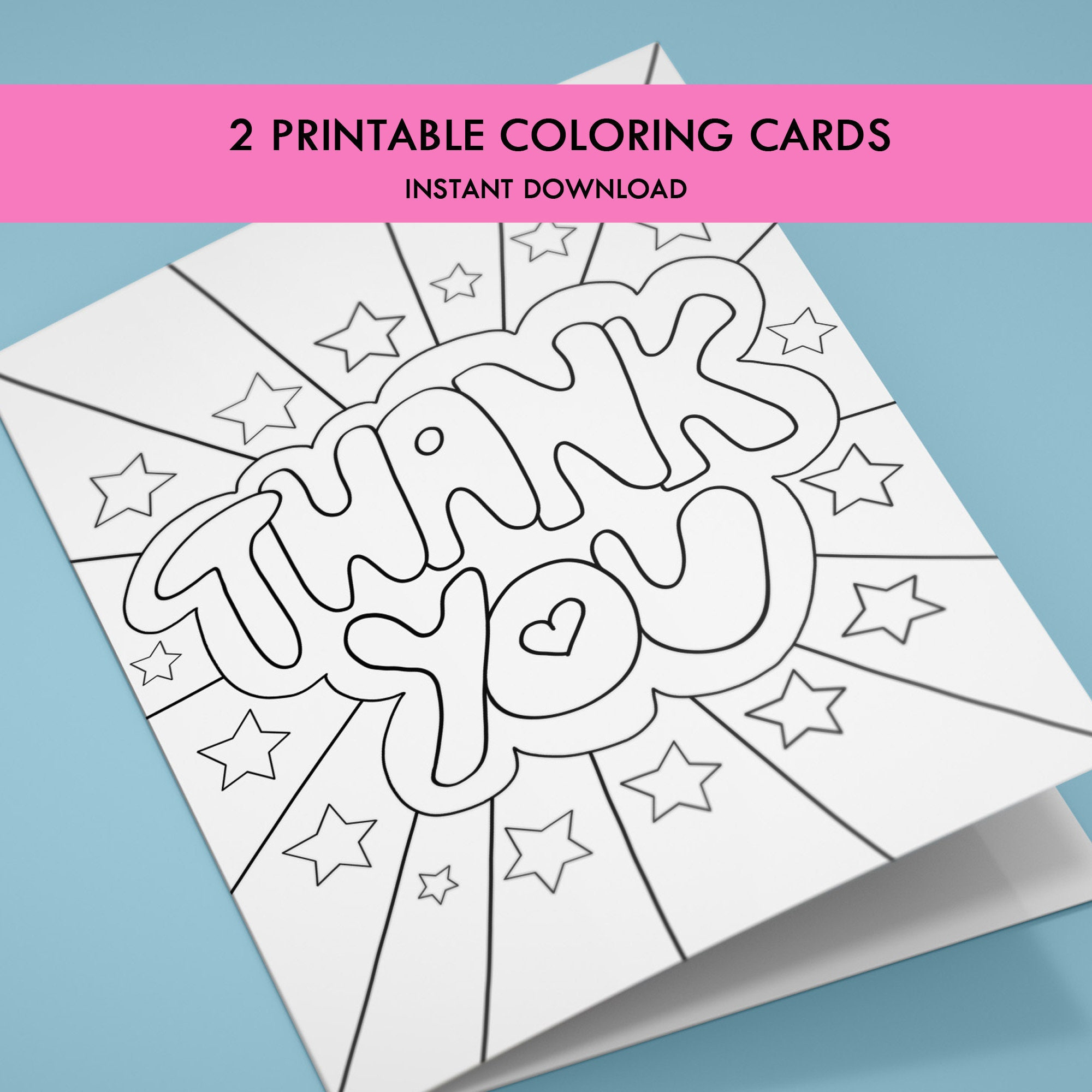 Printable Coloring Thank You Cards For Kids, Kids' Thank You regarding Color Thank You Cards Printable