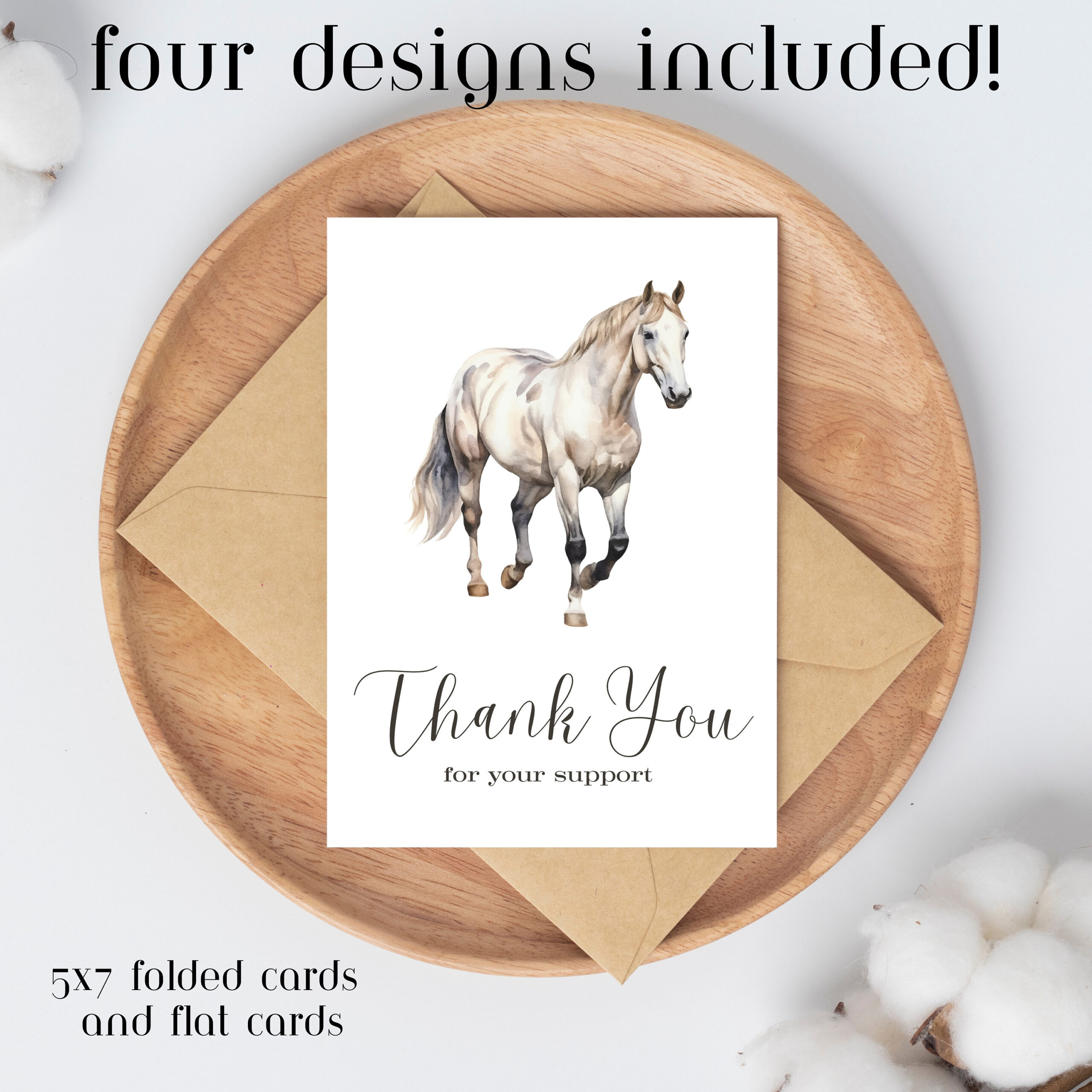 Printable Horse Thank You Cards Perfect For The 4-H Fair Horse for Horse Thank You Cards Printable