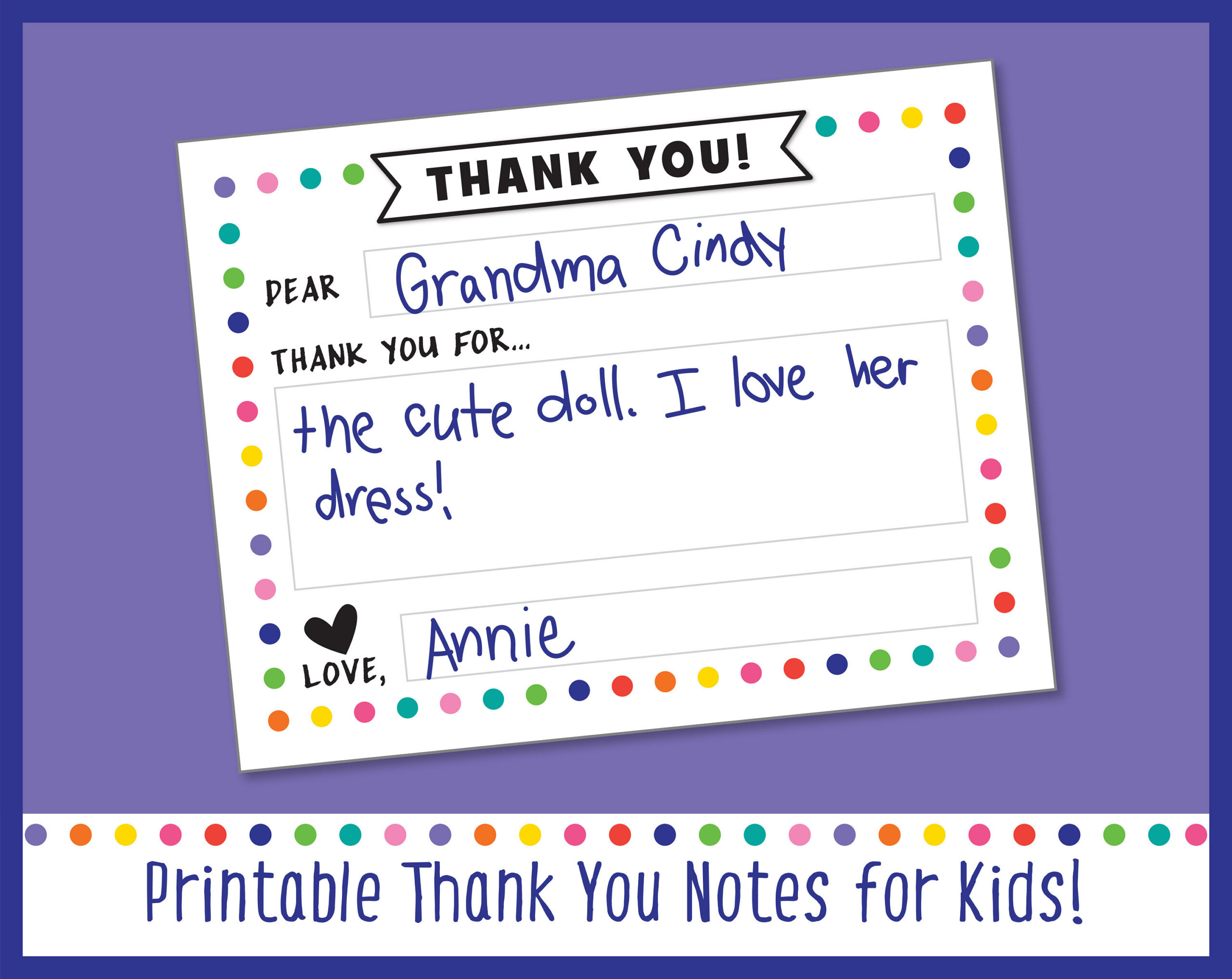 Printable Kids Thank You Note Template, Kids Thank You Card Fill within Kids Thank You Cards Printable