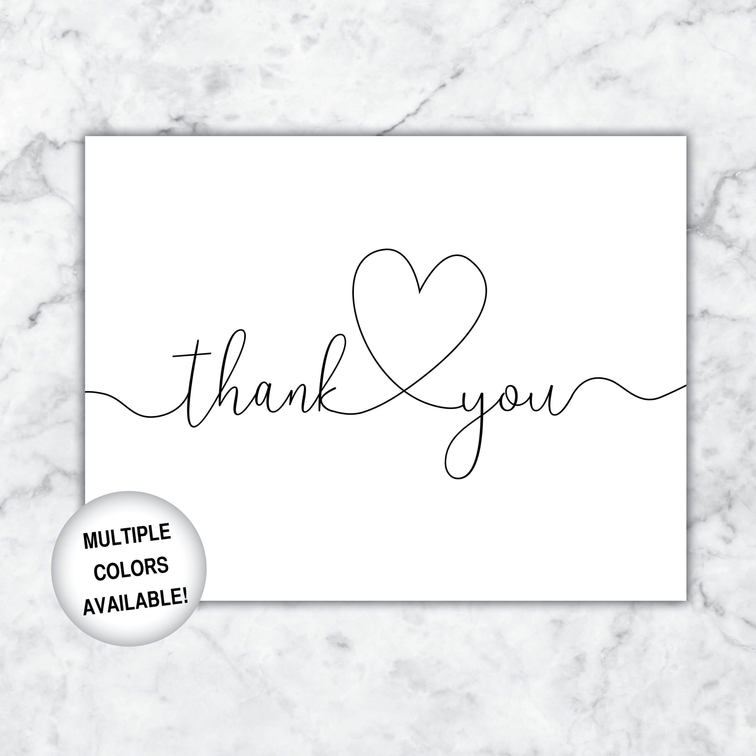 Printable Thank You Cards | Bridal Shower Thank You Cards | Thank in Thank You Cards Printable Black and White