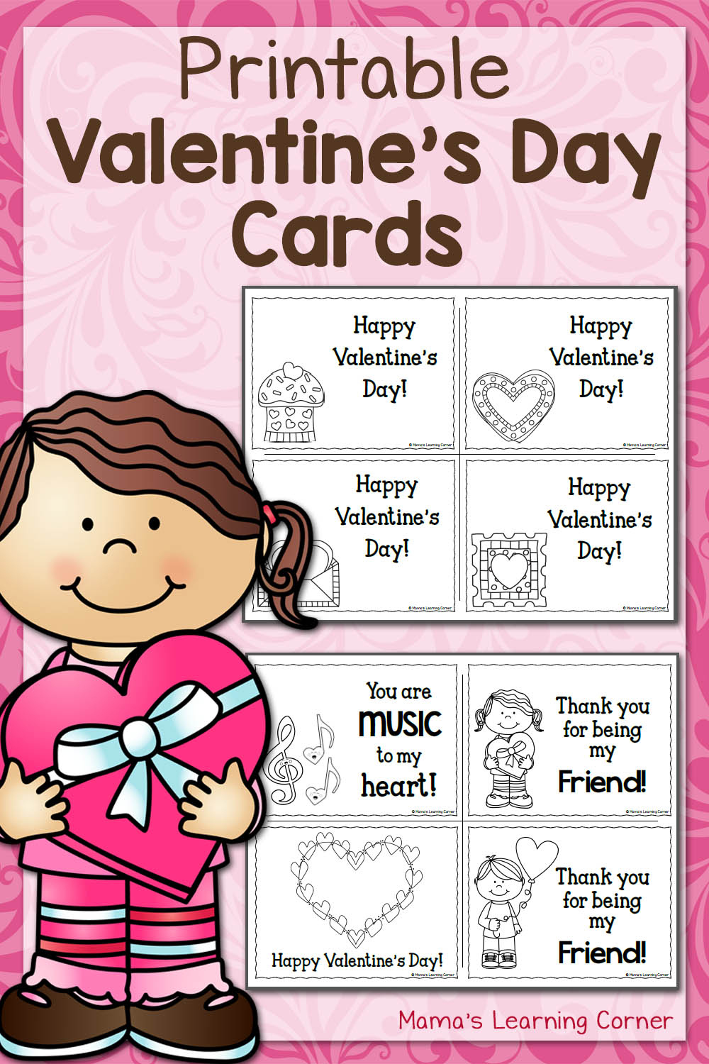 Printable Valentine&amp;#039;S Day Cards - Mamas Learning Corner regarding Free Valentine Thank You Cards Printable