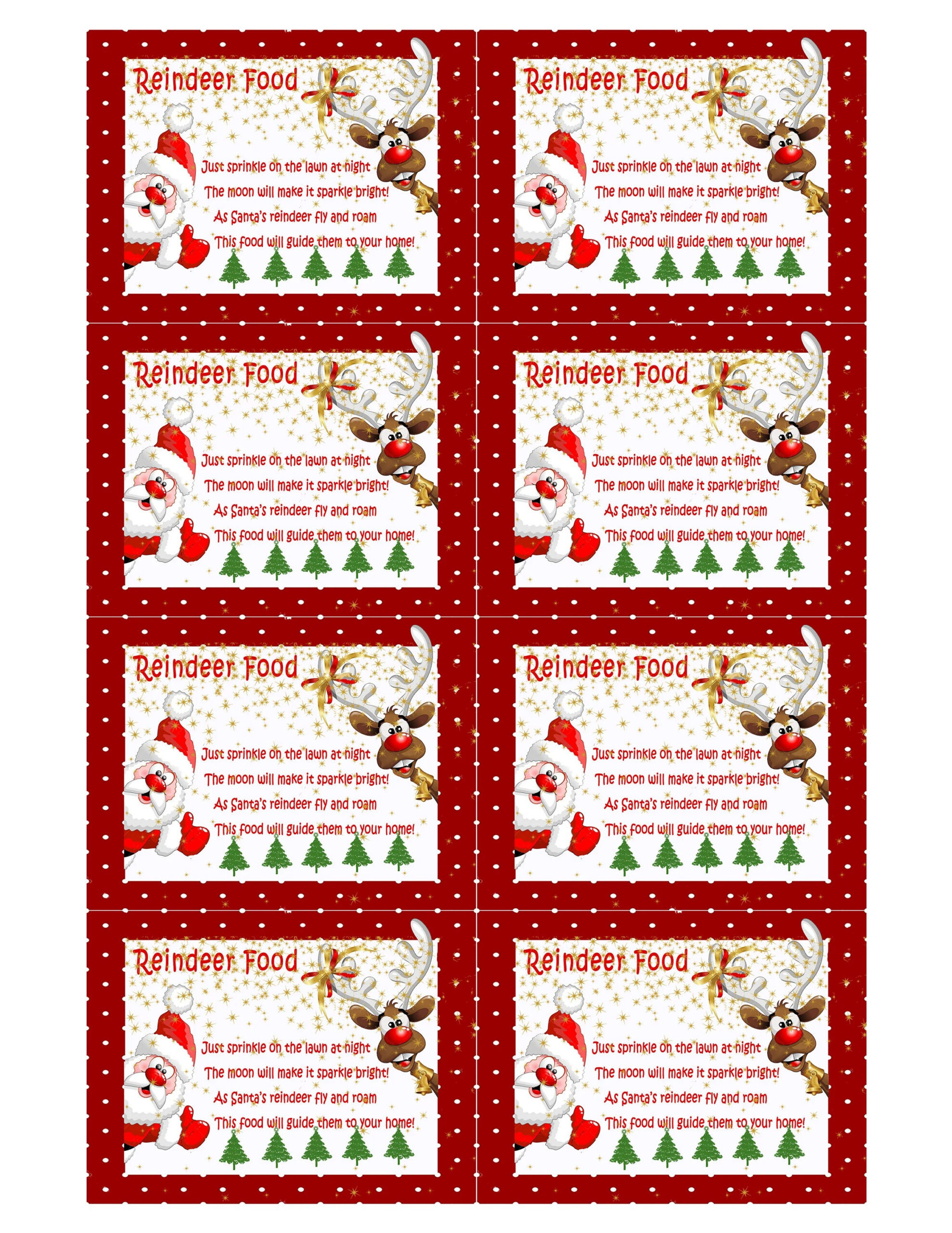 Reindeer Food Free Printable Labels - Printable Party Favors regarding Magic Reindeer Food Labels Printable Free