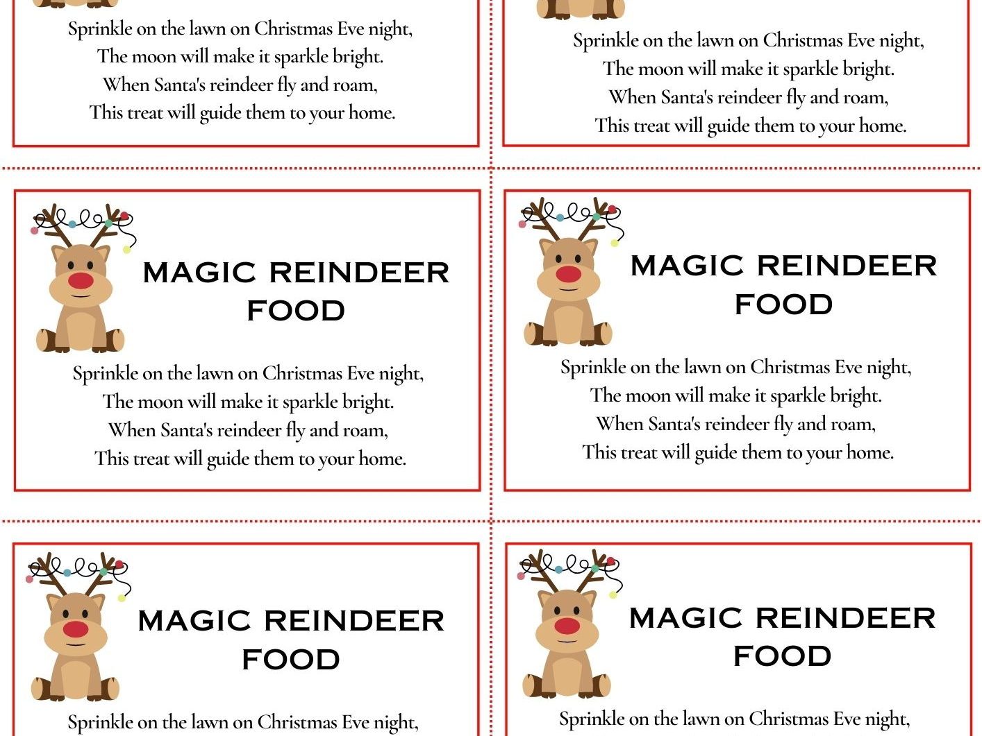 Reindeer Food - Veggie Desserts intended for How To Make Reindeer Food Printable
