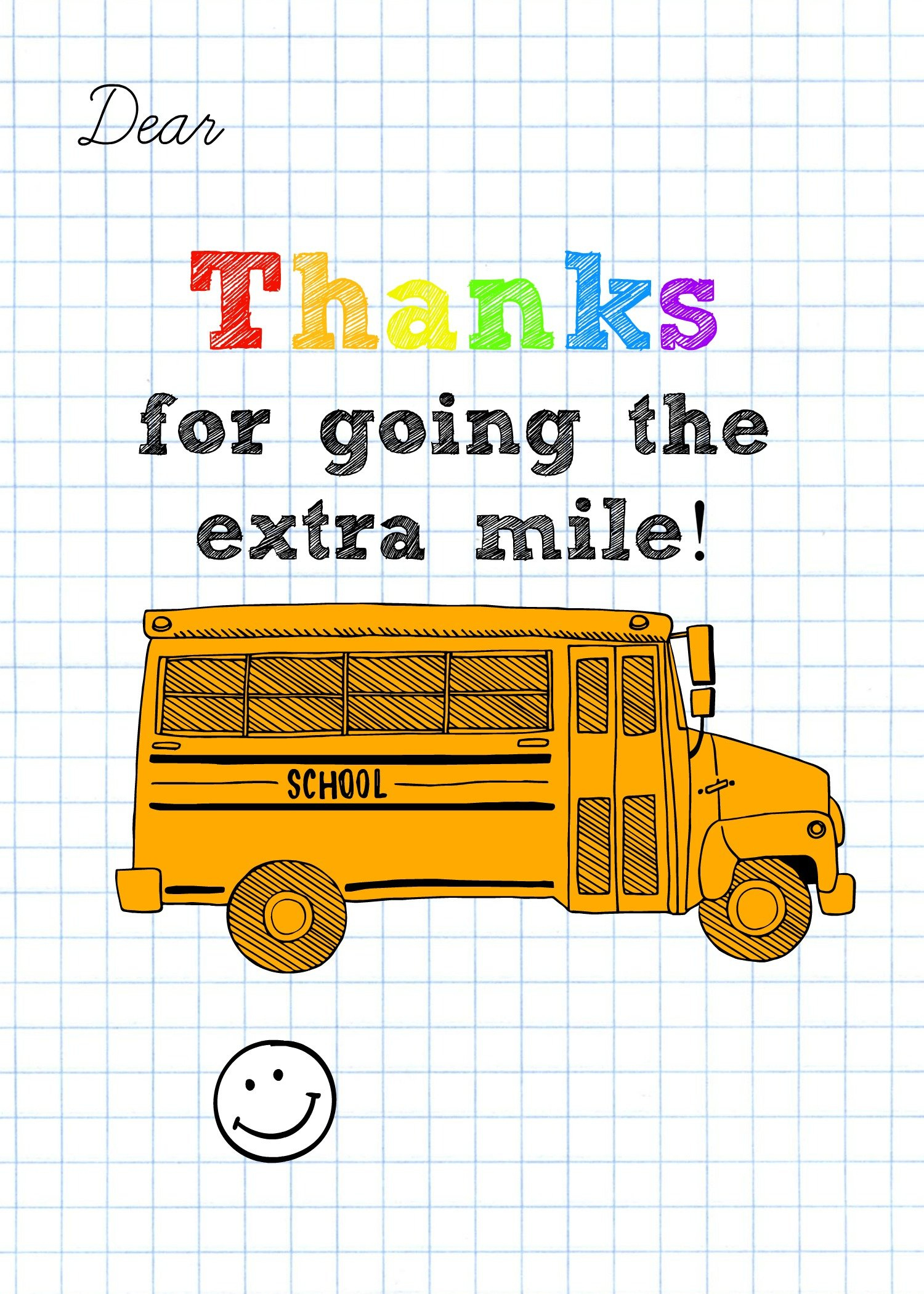 School Bus Driver Gifts Funny School , Cute School Bus Driver throughout Free Printable Thank You Cards For Bus Driver