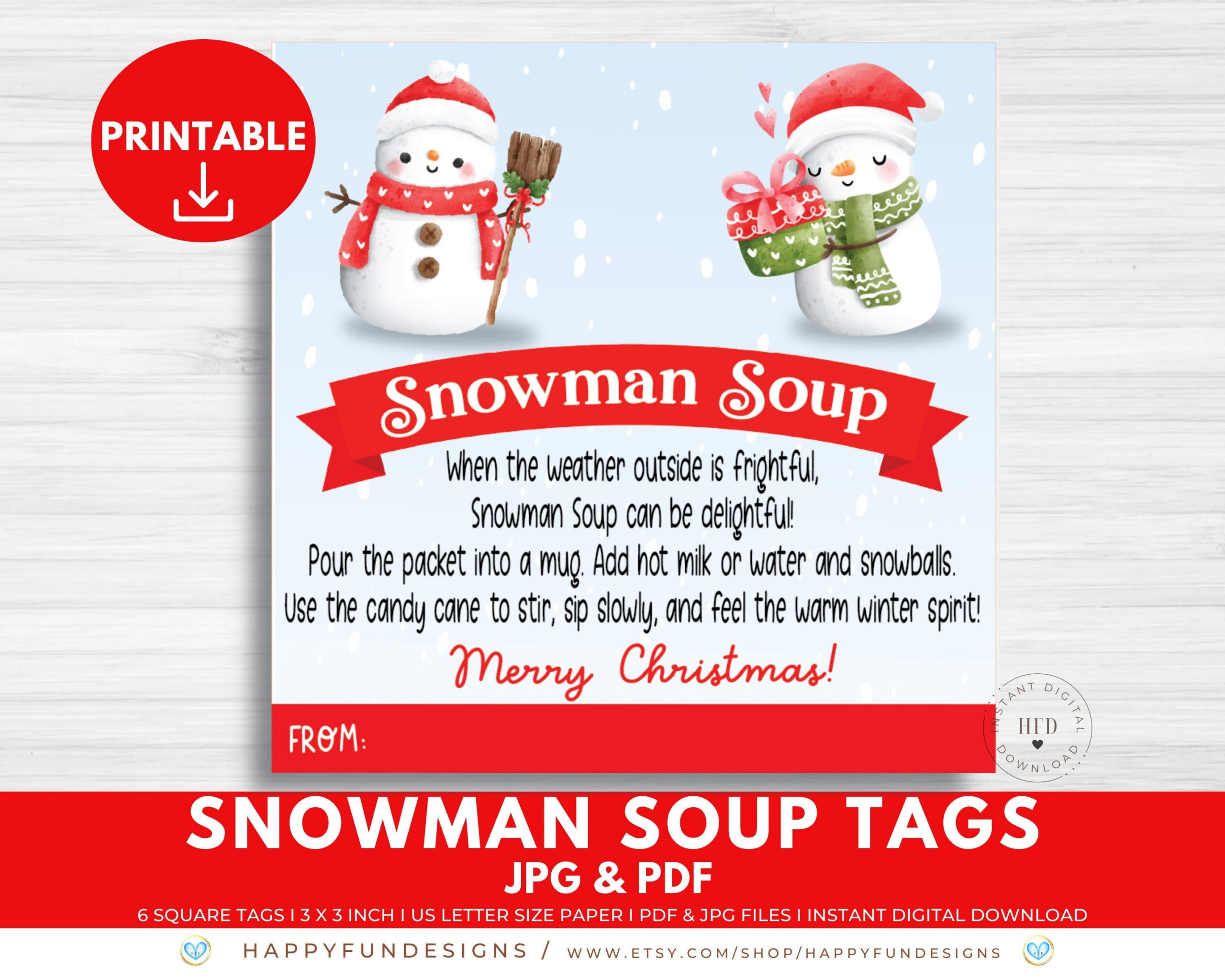 Snowman Soup Tag Printable, Snowman Soup Topper, Treat Bag Topper regarding Printable Snowman Soup Tag