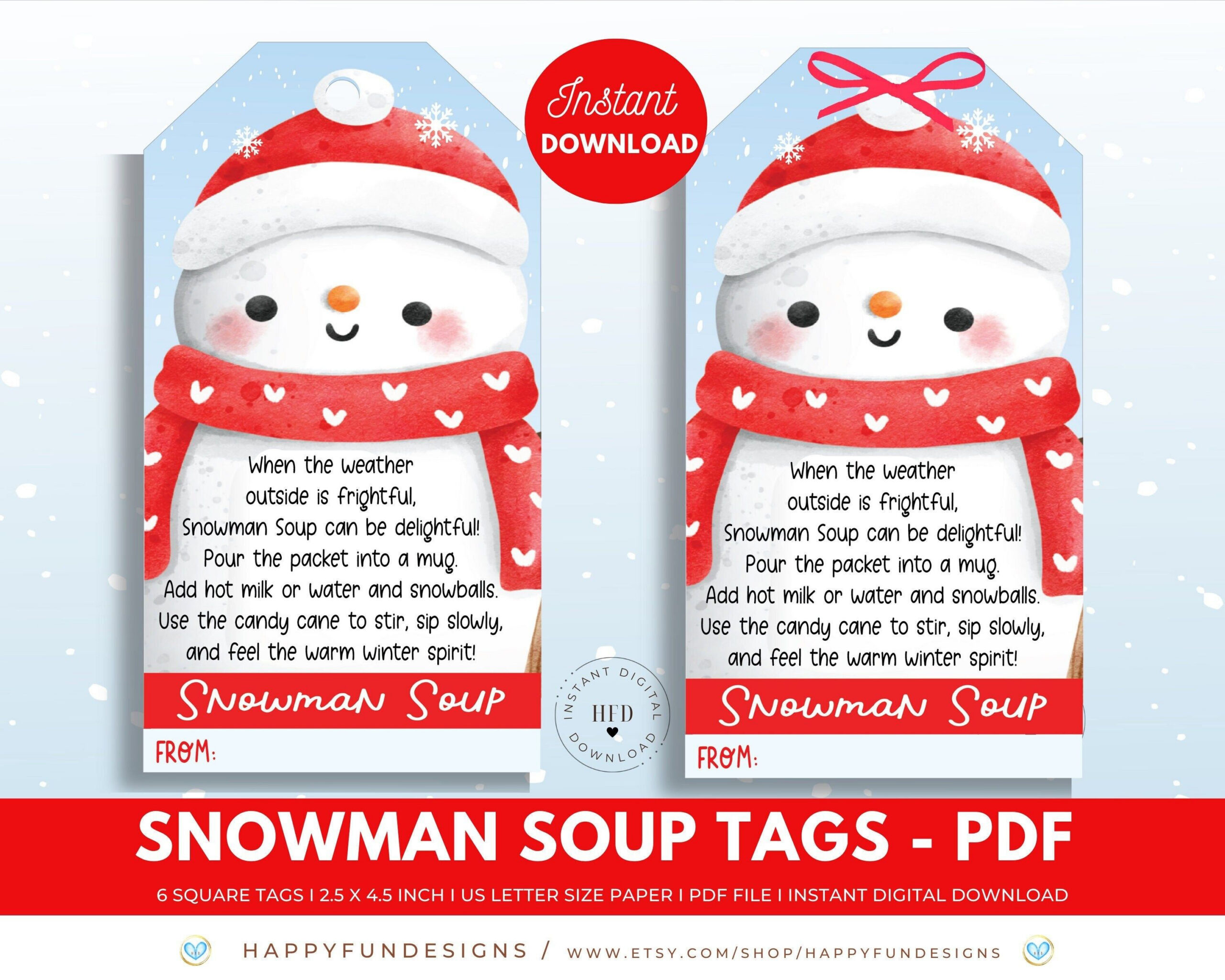 Snowman Soup Tag Printable, Snowman Soup Treat Bag Topper, Pta with regard to Free Printable Snowman Soup Poem Tags