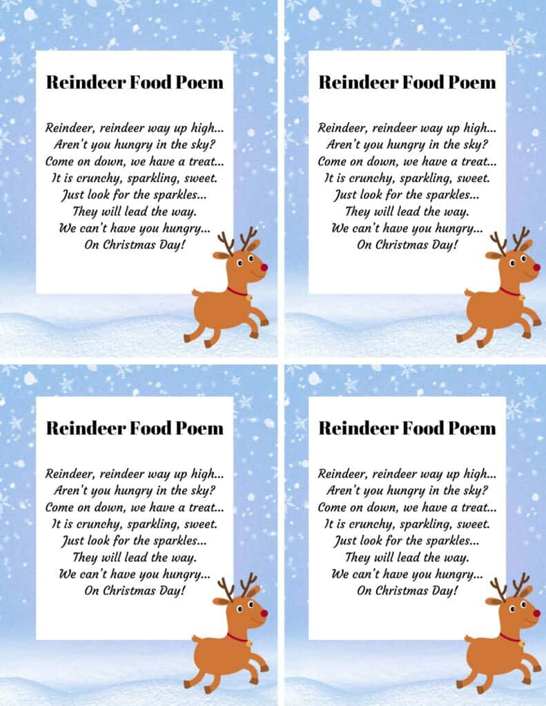 Sparkling Magical Reindeer Food Recipe: Rudolph'S Secret for Printable Reindeer Food Recipes