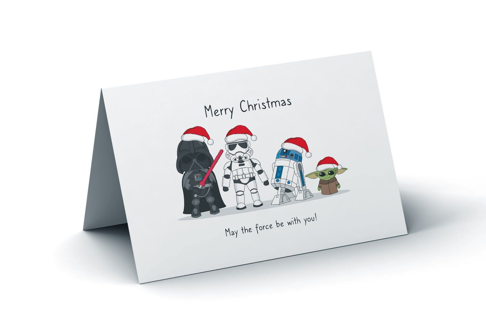 Star Wars Christmas Cards - Shop On Pinterest intended for Star Wars Printable Christmas Card