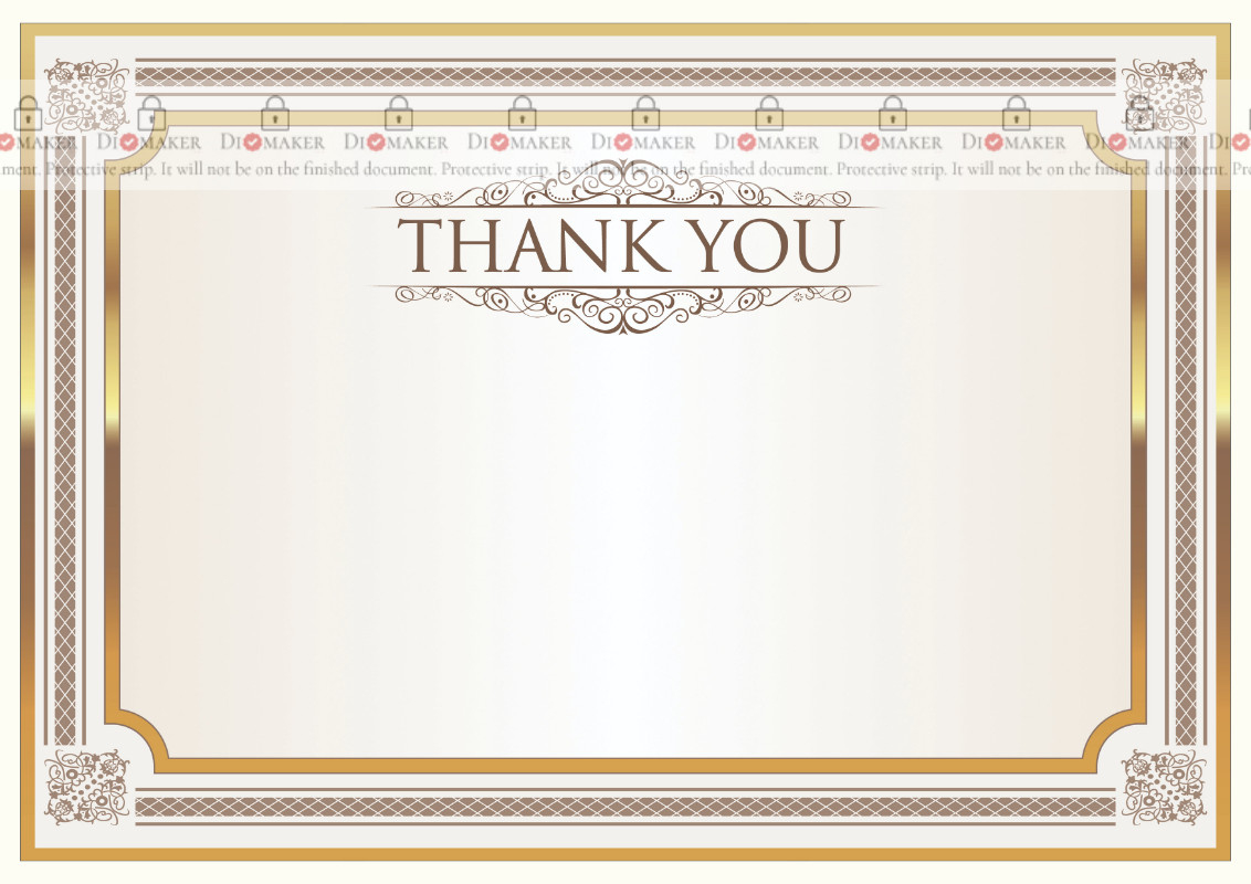 Thank You Card Template «Shine» - Dimaker - Templates - Thank You Card with regard to Blank Thank You Cards Printable