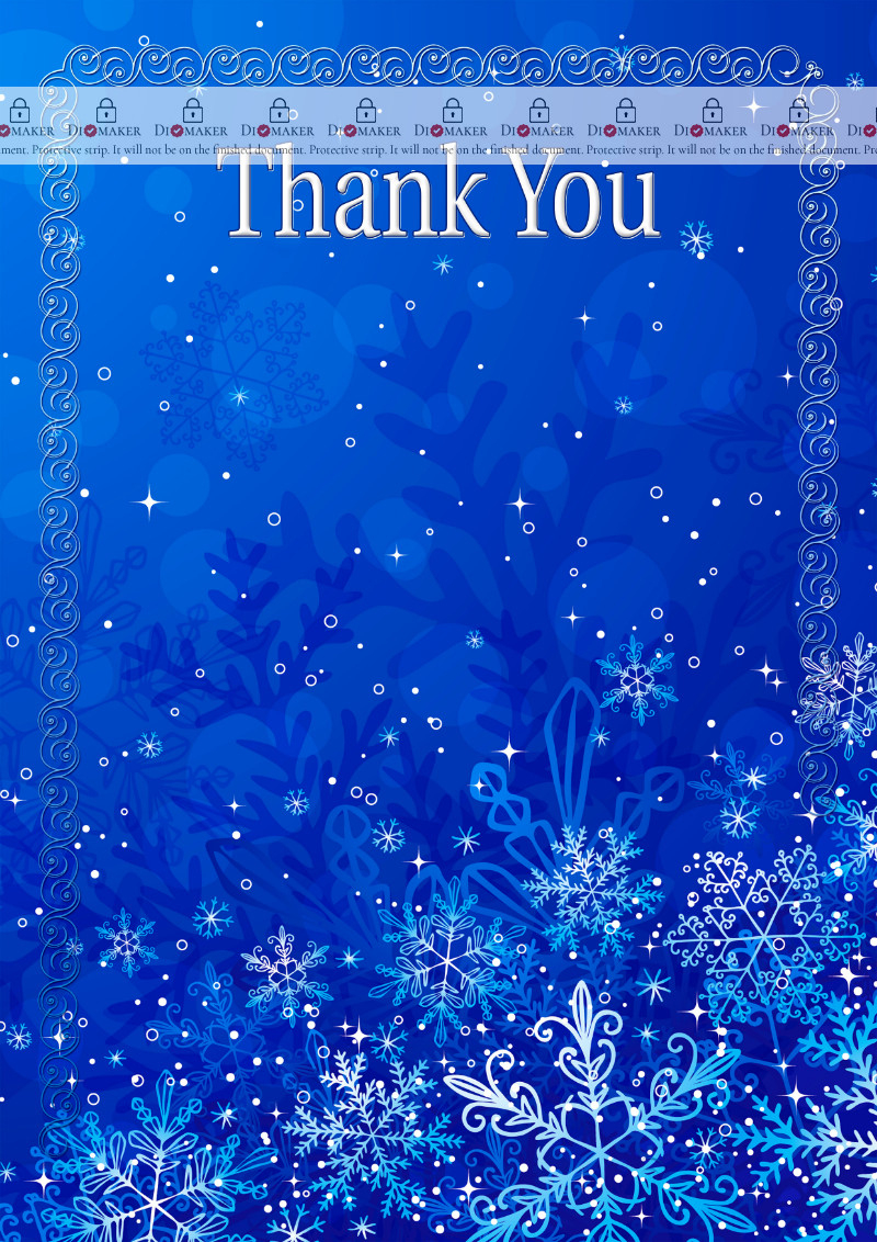 Thank You Card Template «Winter» - Dimaker - Templates - Thank You for Winter Thank You Cards Printable