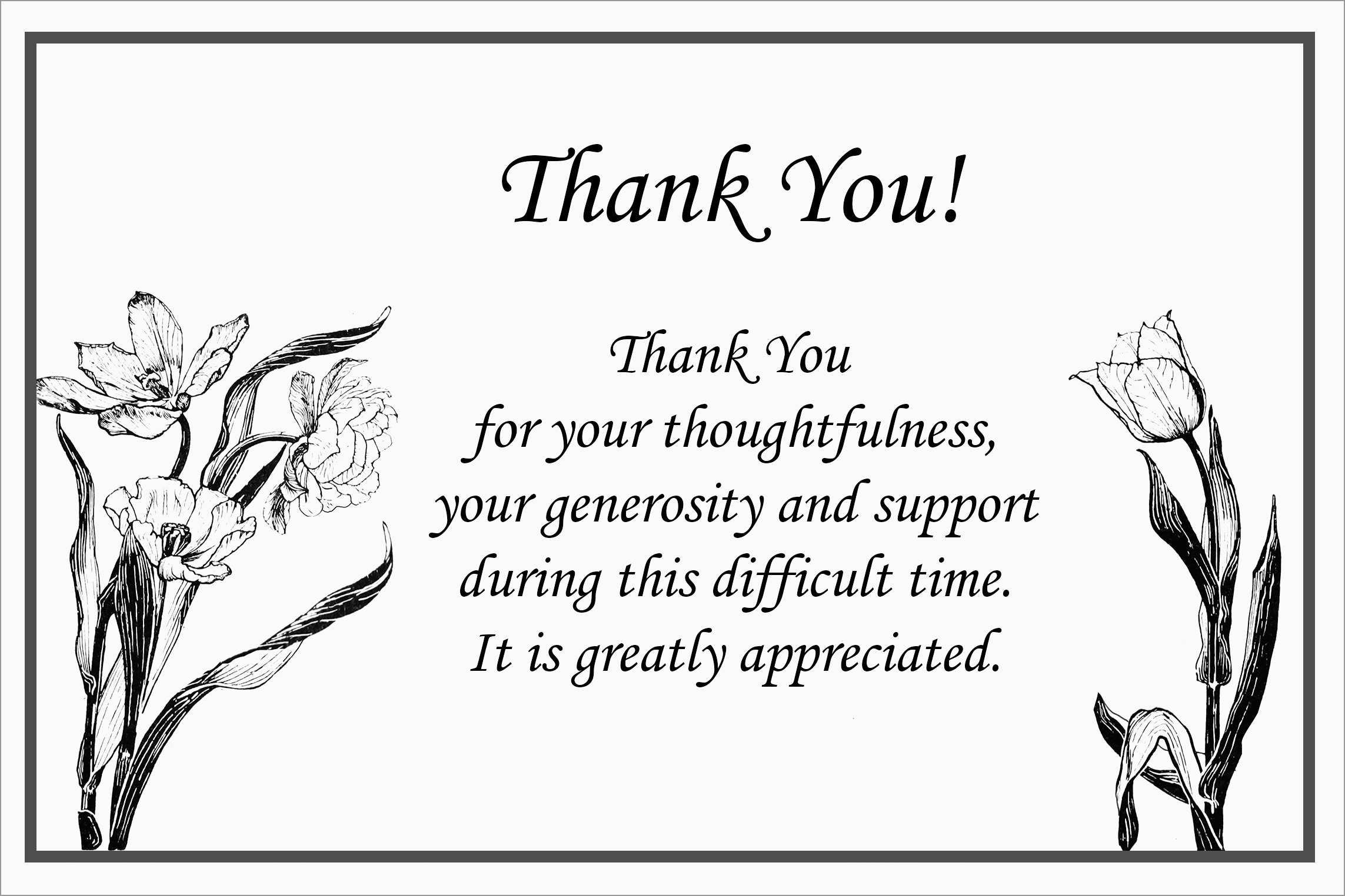 Thank You Flowers Hallmark Funeral Thank You Cards Assortment within Free Thank You Cards Hallmark Printable