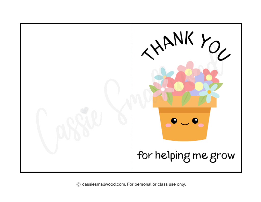 The Best Teacher Thank You Cards (21 Free Printables) - Cassie regarding Free Printable Thank You Cards For Teachers