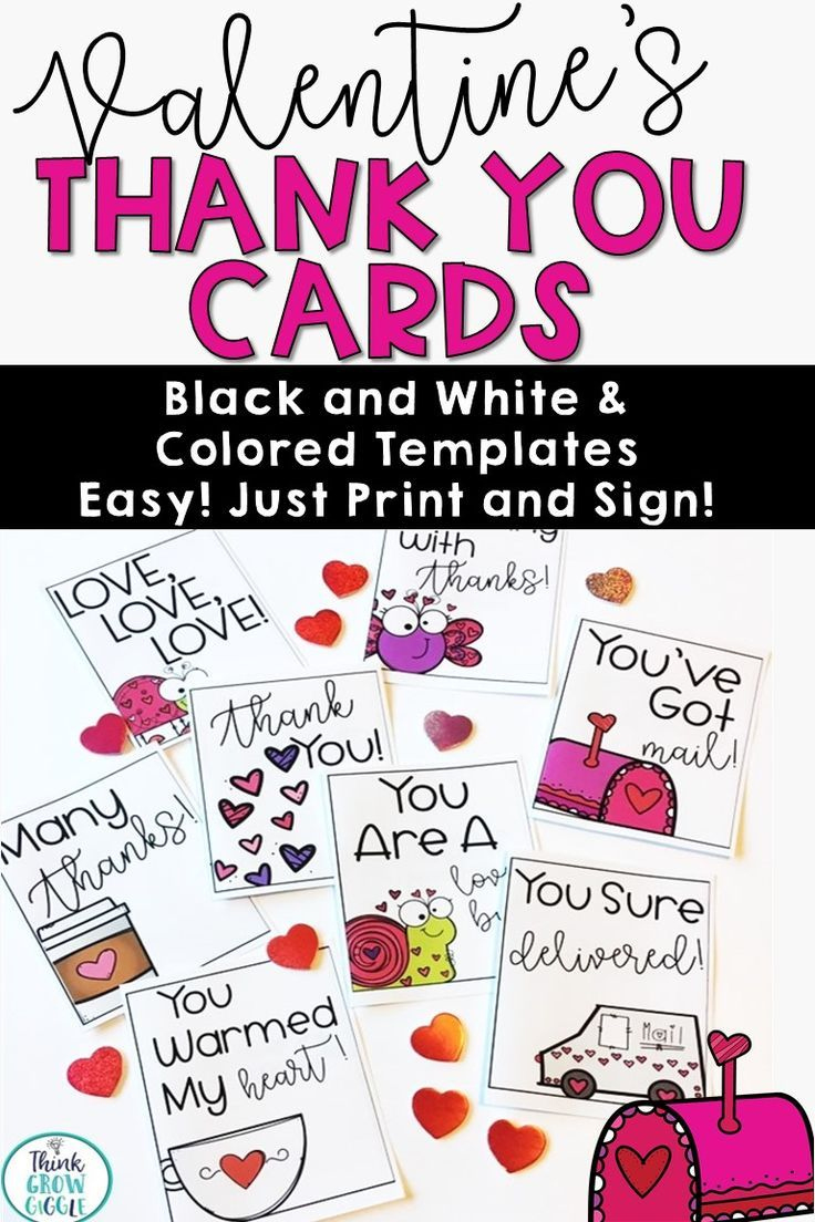 Valentine&amp;#039;S Day Thank You Card From Teacher Note Random Acts Of within Free Valentine Thank You Cards Printable