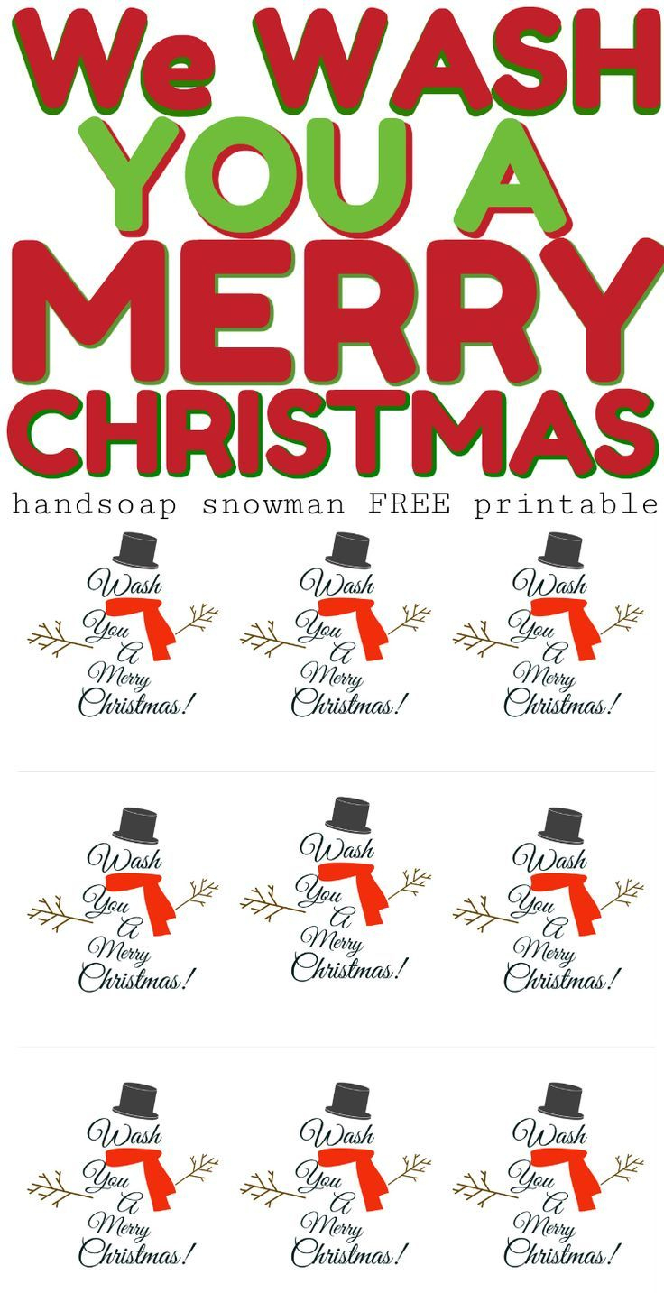 We Wash You A Merry Christmas Printable - A Sparkle Of Genius with We Wash You A Merry Christmas Printable Tags